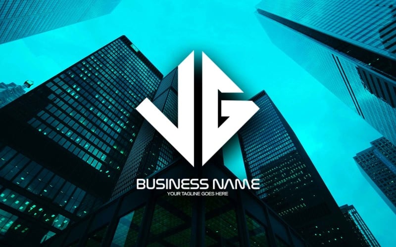 professional polygonal vg letter logo design for your business brand identity original
