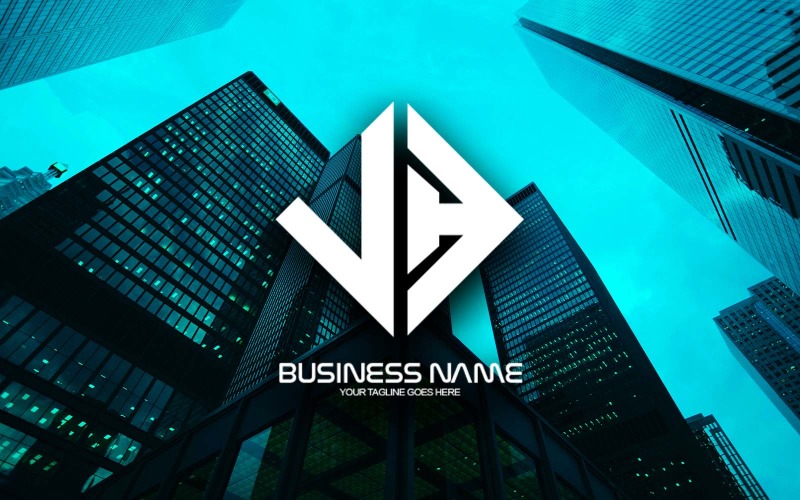 professional polygonal vh letter logo design for your business brand identity original