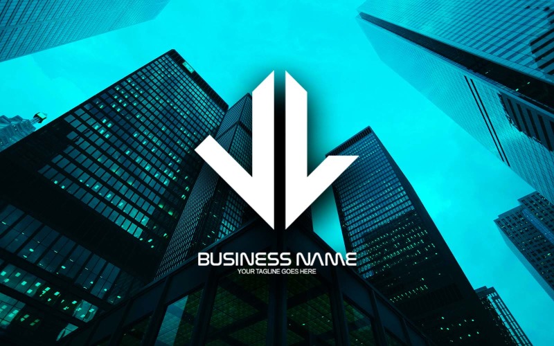 professional polygonal vl letter logo design for your business brand identity original