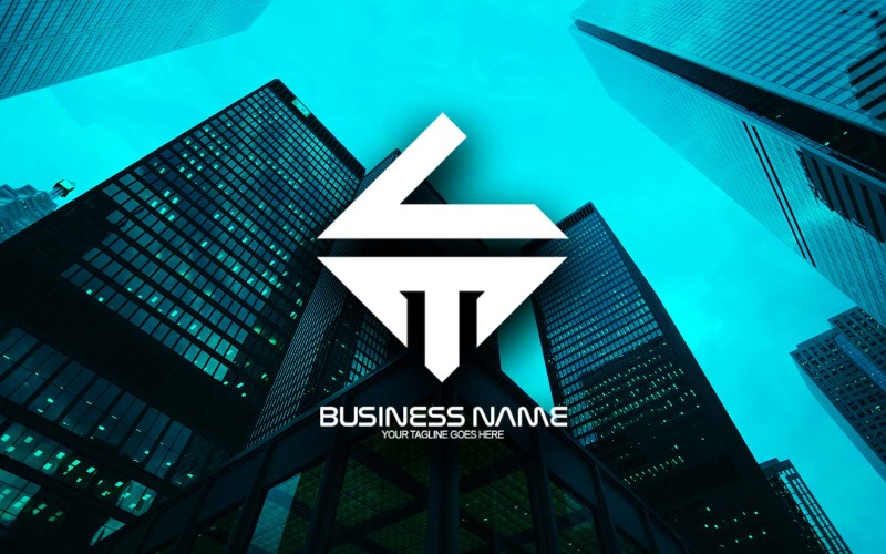 professional polygonal vm letter logo design for your business brand identity original