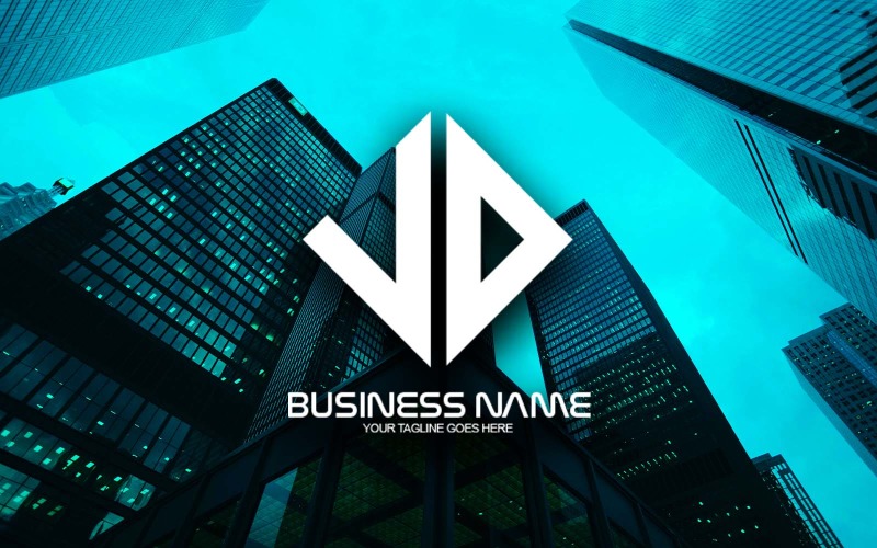 professional polygonal vo letter logo design for your business brand identity original