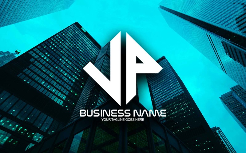 professional polygonal vp letter logo design for your business brand identity original