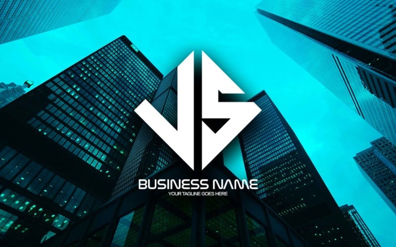 professional polygonal vs letter logo design for your business brand identity original