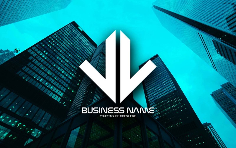 professional polygonal vv letter logo design for your business brand identity original