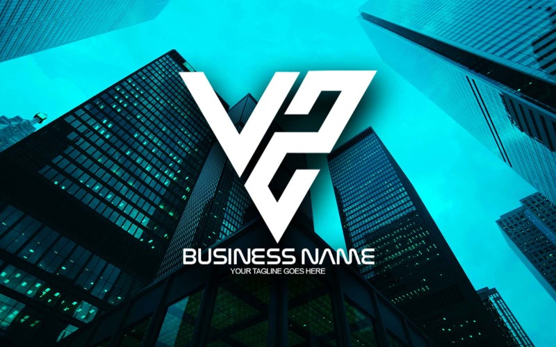 professional polygonal vz letter logo design for your business brand identity original