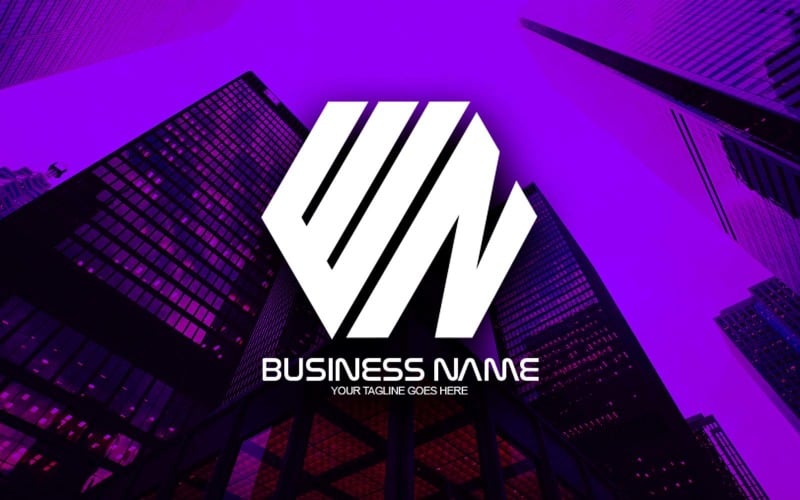 professional polygonal wn letter logo design for your business brand identity original