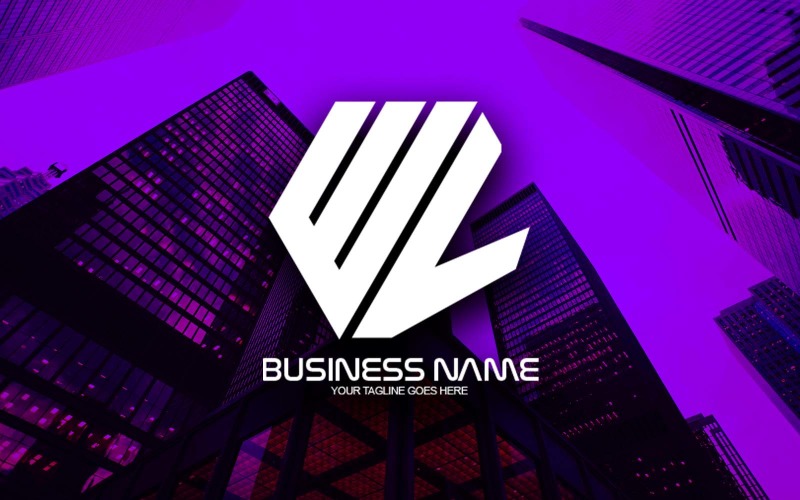 professional polygonal wv letter logo design for your business brand identity original