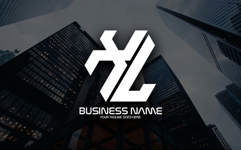 professional polygonal xl letter logo design for your business brand identity original