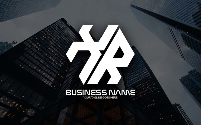 professional polygonal xr letter logo design for your business brand identity original