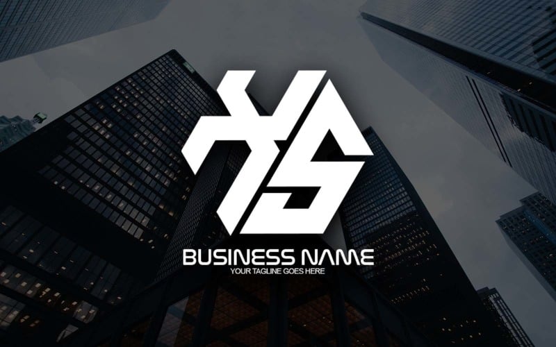 professional polygonal xs letter logo design for your business brand identity original