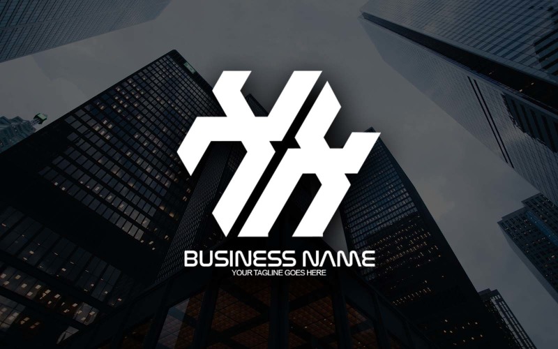 professional polygonal xx letter logo design for your business brand identity original