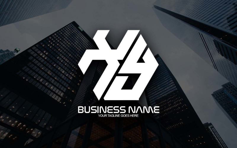 professional polygonal xy letter logo design for your business brand identity original
