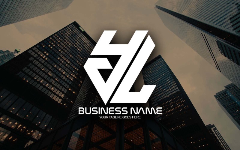 professional polygonal yl letter logo design for your business brand identity original