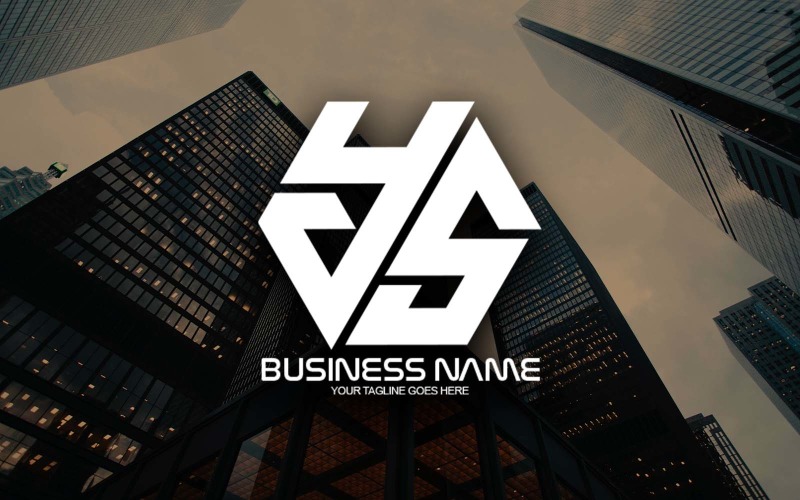 professional polygonal ys letter logo design for your business brand identity original