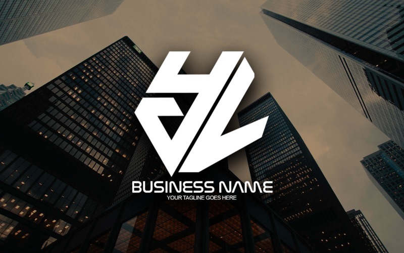 professional polygonal yv letter logo design for your business brand identity original