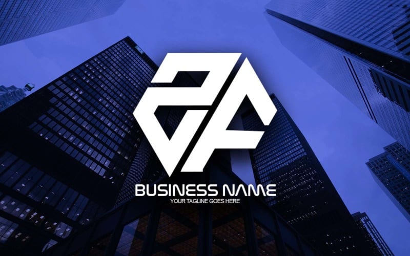 professional polygonal zf letter logo design for your business brand identity original