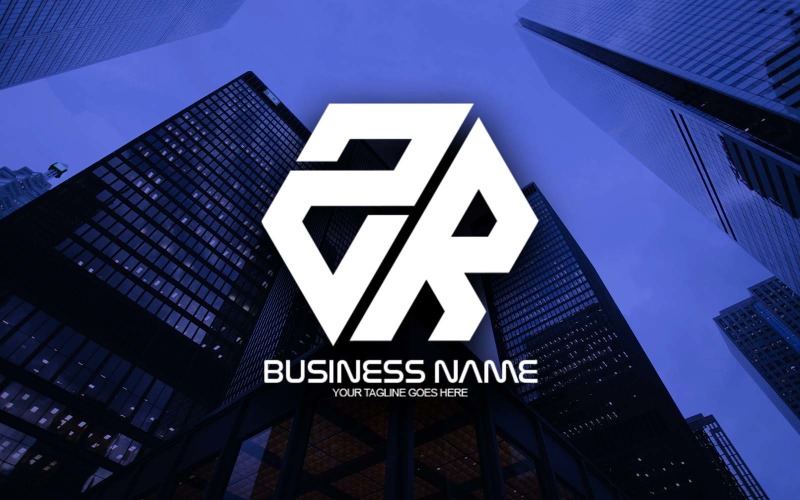 professional polygonal zr letter logo design for your business brand identity original