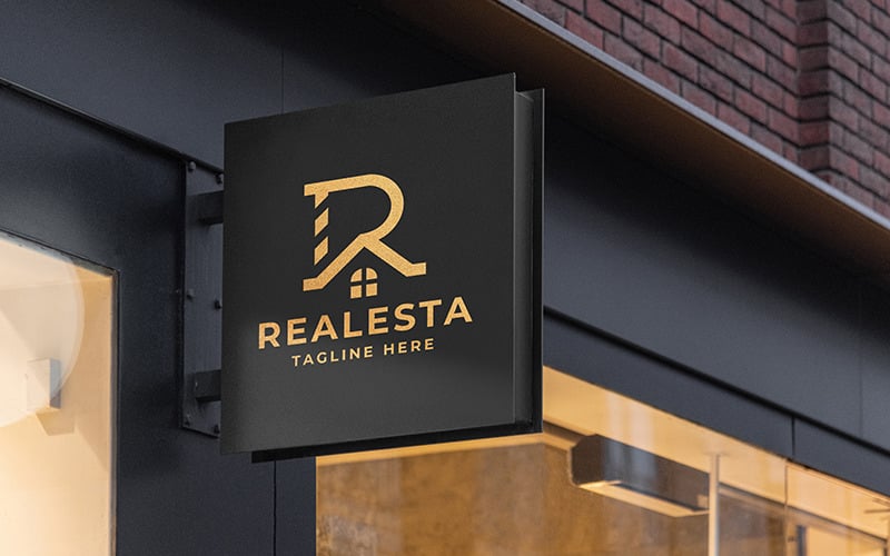 professional real estate letter r logo original
