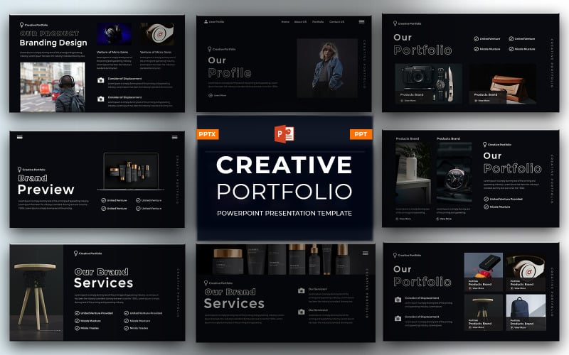 profile creative portfolio powerpoint presentation template original