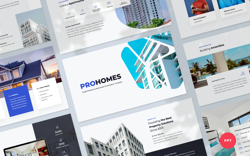 prohomes property and real estate presentation powerpoint template original
