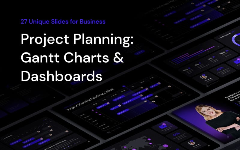 project gantt charts amp dashboards for powerpoint original