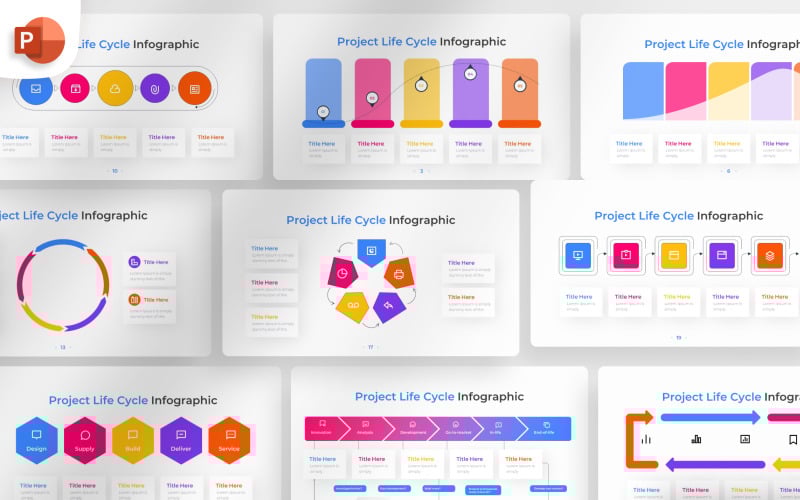project life cycle powerpoint infographic template original