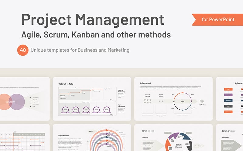 project management agile scrum for powerpoint template original