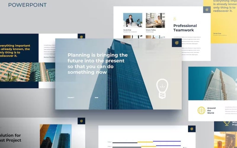 project marketing powerpoint template original