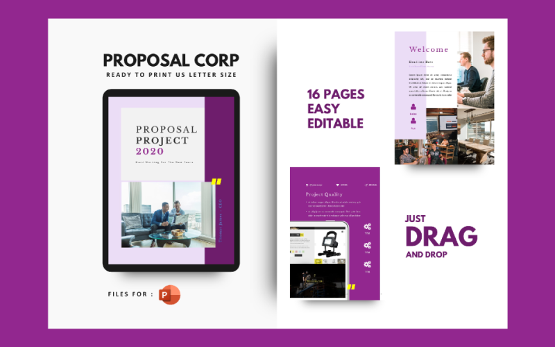 project proposal company presentation powerpoint template original