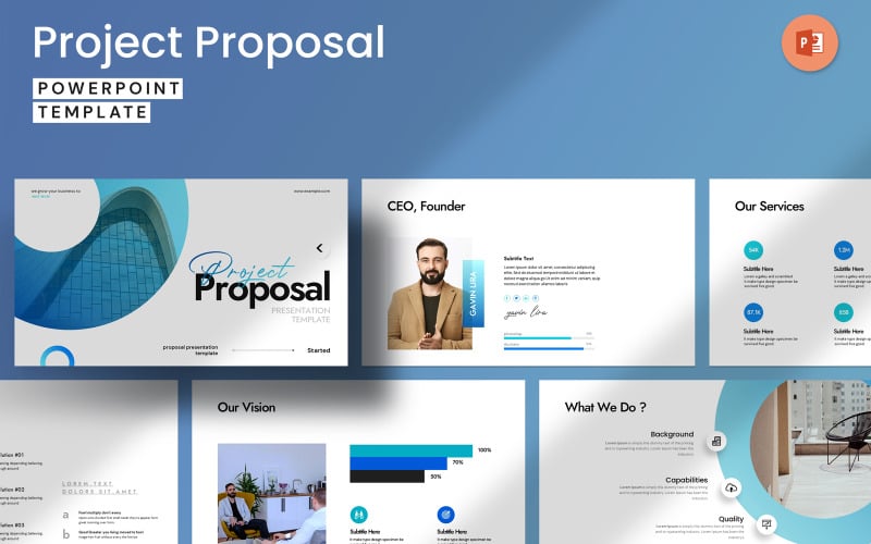 project proposal layout presentation template original