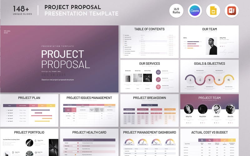 project proposal presentation template design original