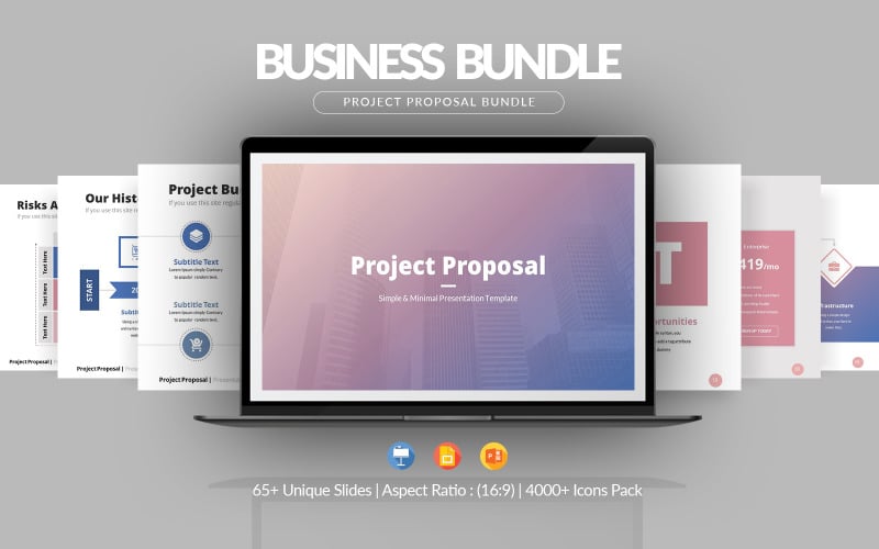 project proposal simple and minimal presentation bundle original