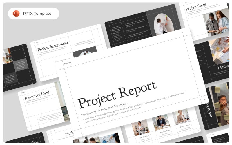 project report powerpoint presentation template original