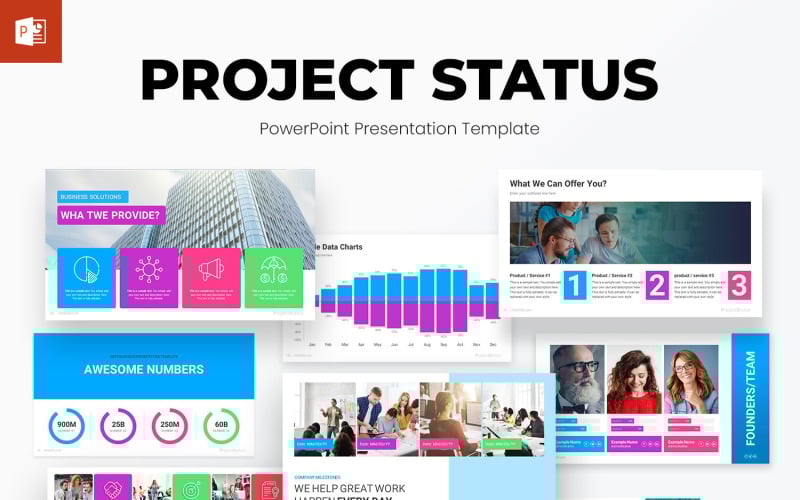 project status powerpoint presentation template original
