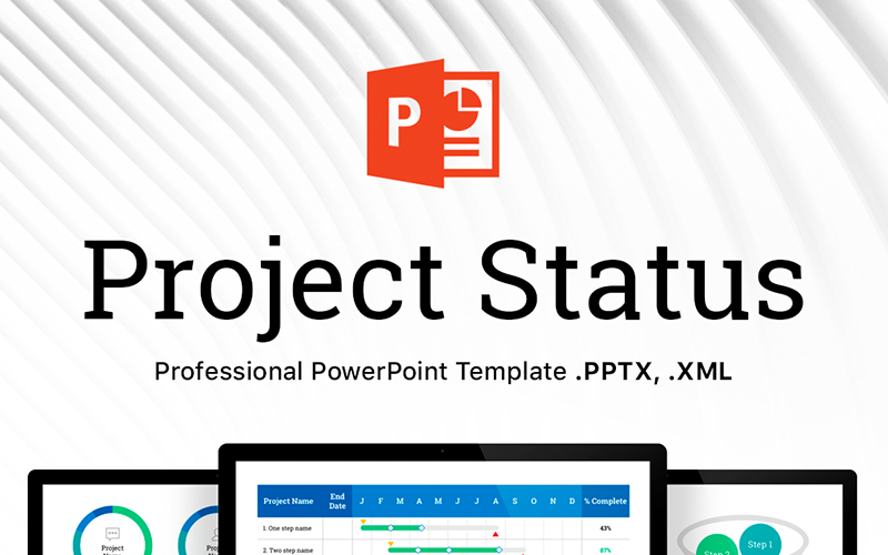 project status professional powerpoint template original