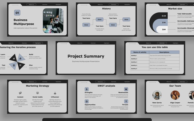 project summary multipurpose powerpoint original