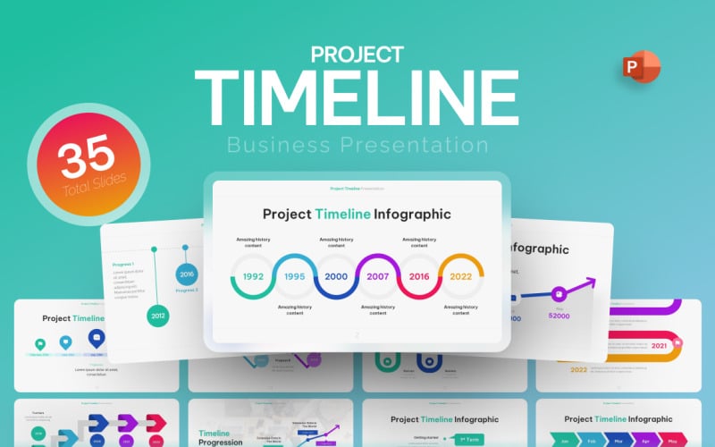 project timeline business powerpoint template original
