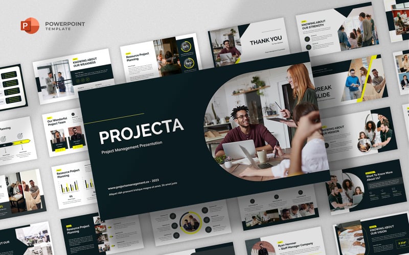 projecta project management powerpoint template original