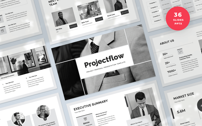 projectflow proposal presentation powerpoint template original