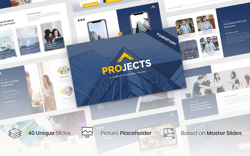 projects it company powerpoint template original