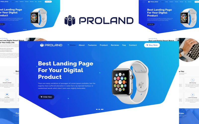 proland product landing page html landing page template original