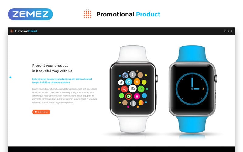 promotional product electronics review creative html landing page template original