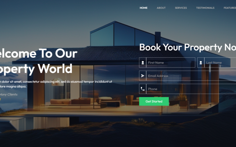 propertier real estate html landing page original