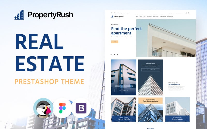 propertyrush real estate ecommerce prestashop theme original