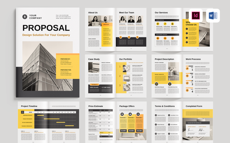 proposal microsoft word amp adobe indesign original