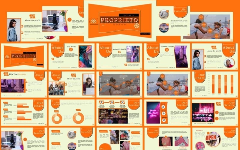 proprieto business and creative powerpoint template original