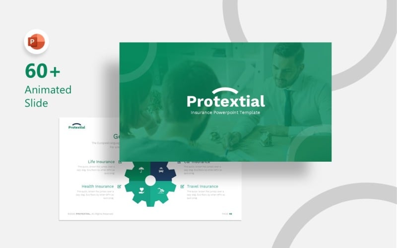 protextial insurance presentation powerpoint template original