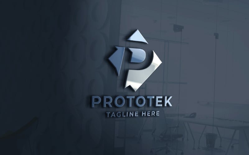 prototek letter p logo pro template original
