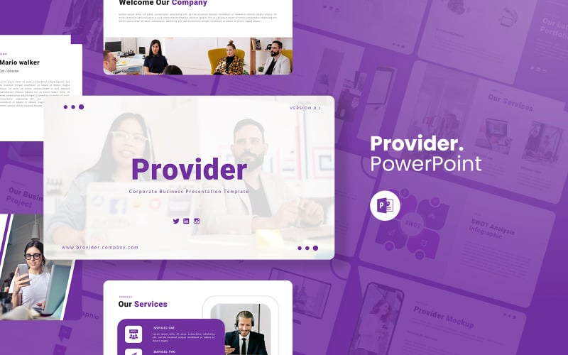 provider corporate business powerpoint template original