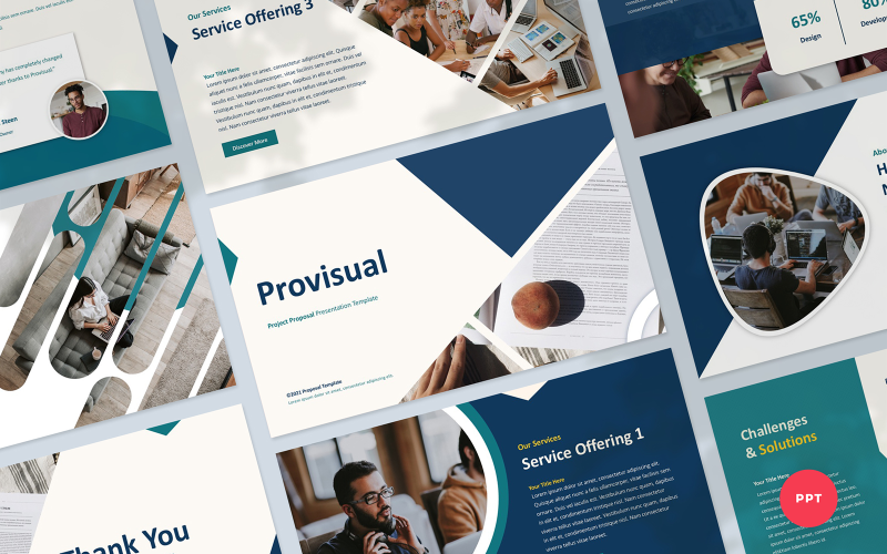 provisual project proposal powerpoint template original